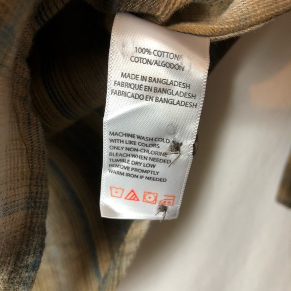 Wolverine Mens Medium Plaid Flannel Long Sleeve Button Down Shirt Work Wear - Picture 9 of 10